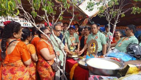 शाक्यहरुकाे एकता दर्शाउन भाेजकाे आयाेजना